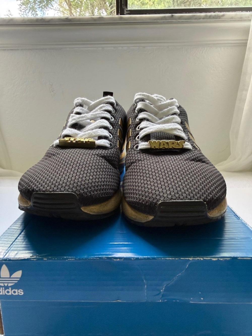Adidas ZX Flux Star Wars Gold Detail Sneakers Youth 4.5Y Women 7 - Picture 12 of 15